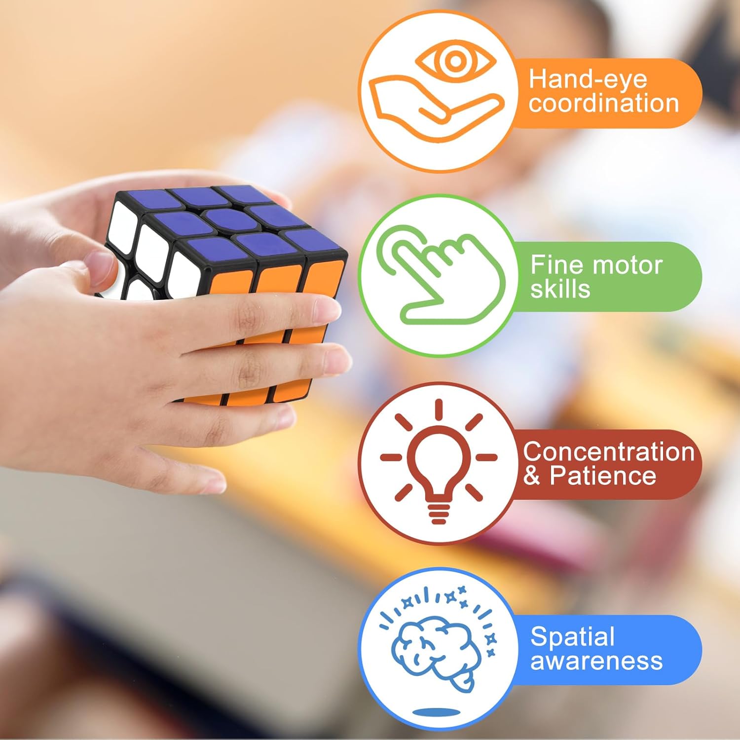 5-in-1 Speed Cube Puzzle Set – 2x2, 3x3, 4x4, Pyramid, Megaminx