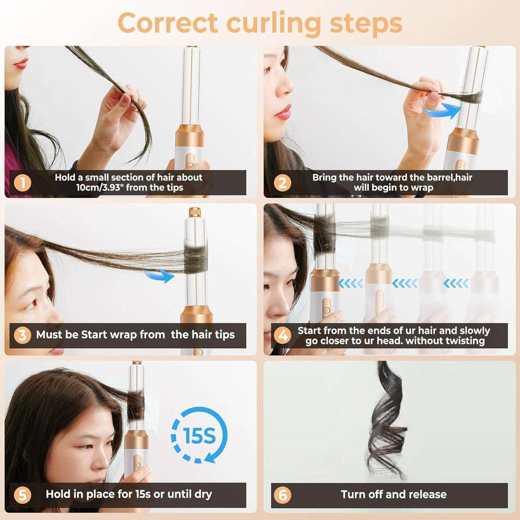 7-in-1 High-Speed Hair Dryer Brush & Styler Set - Blower, Straightener, Diffuser & More