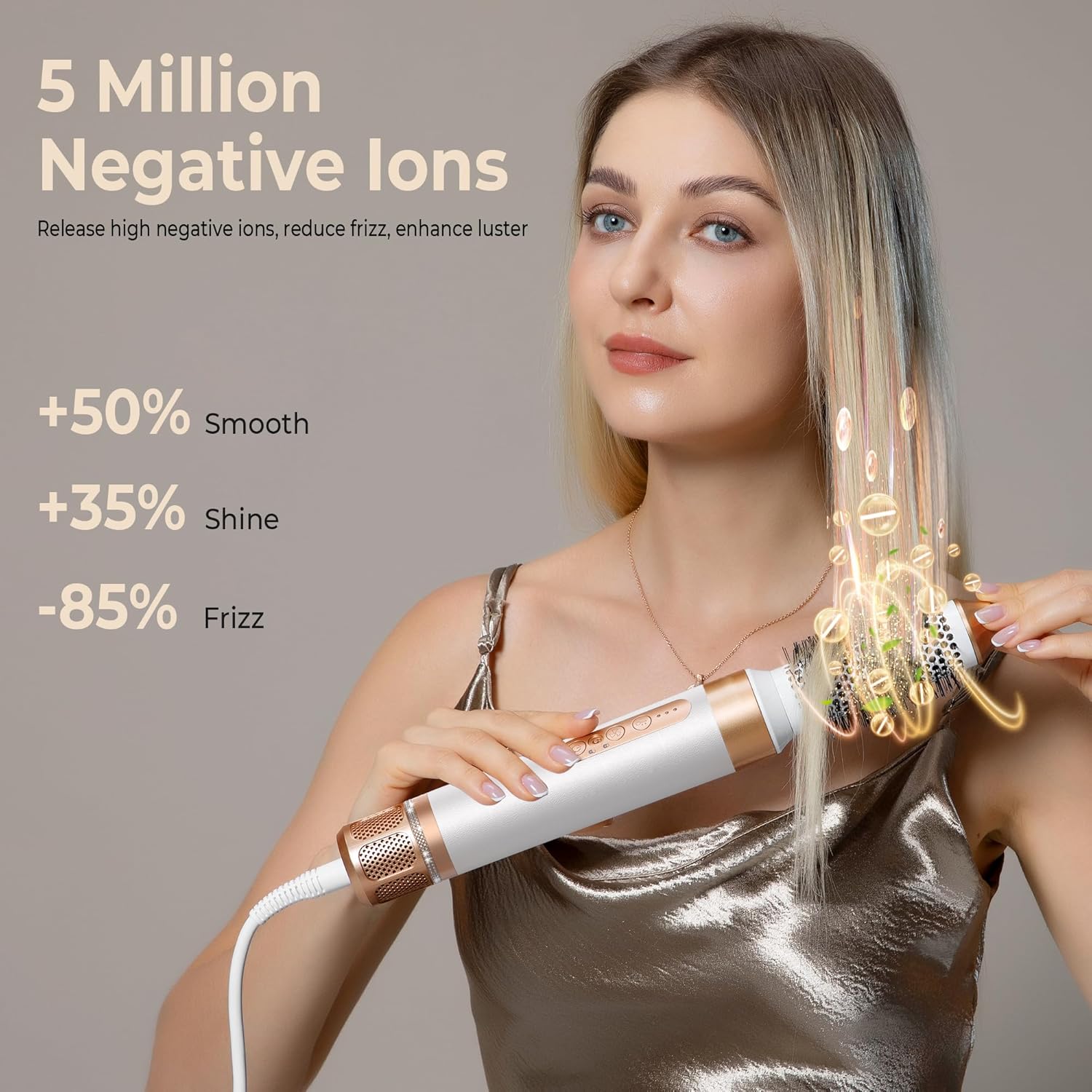 7-in-1 High-Speed Hair Dryer Brush & Styler Set - Blower, Straightener, Diffuser & More