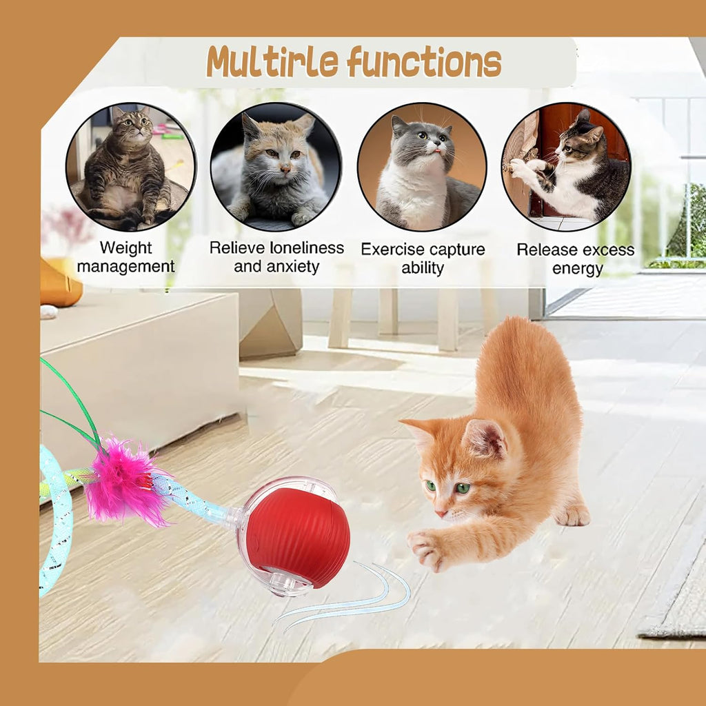 Smart Motion Cat Toy Ball – Interactive Self-Rolling Pet Toy