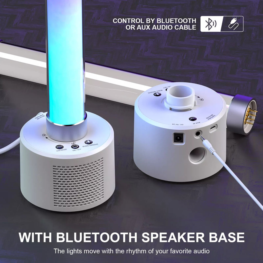 Set of 2 Bluetooth LED Light Bar with Speaker – Sync Music Reactive Ambience Lights