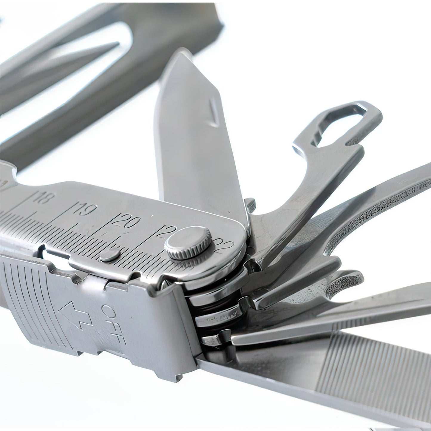 Pocket-Sized 12-in-1 Stainless Steel Multitool with Belt Pouch