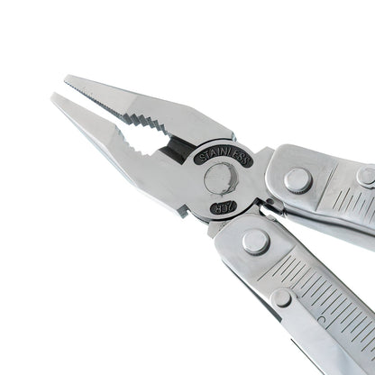 Pocket-Sized 12-in-1 Stainless Steel Multitool with Belt Pouch