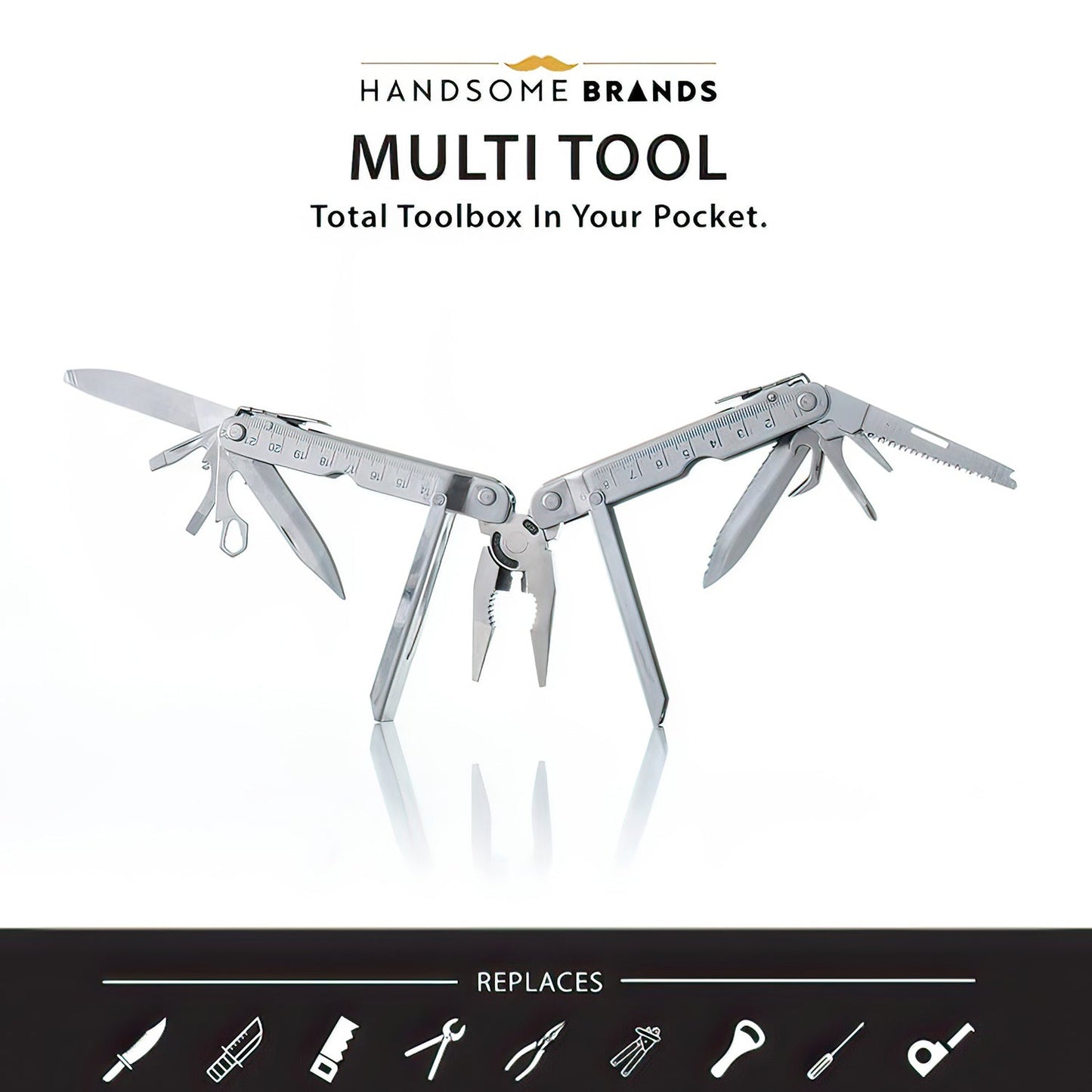 Pocket-Sized 12-in-1 Stainless Steel Multitool with Belt Pouch