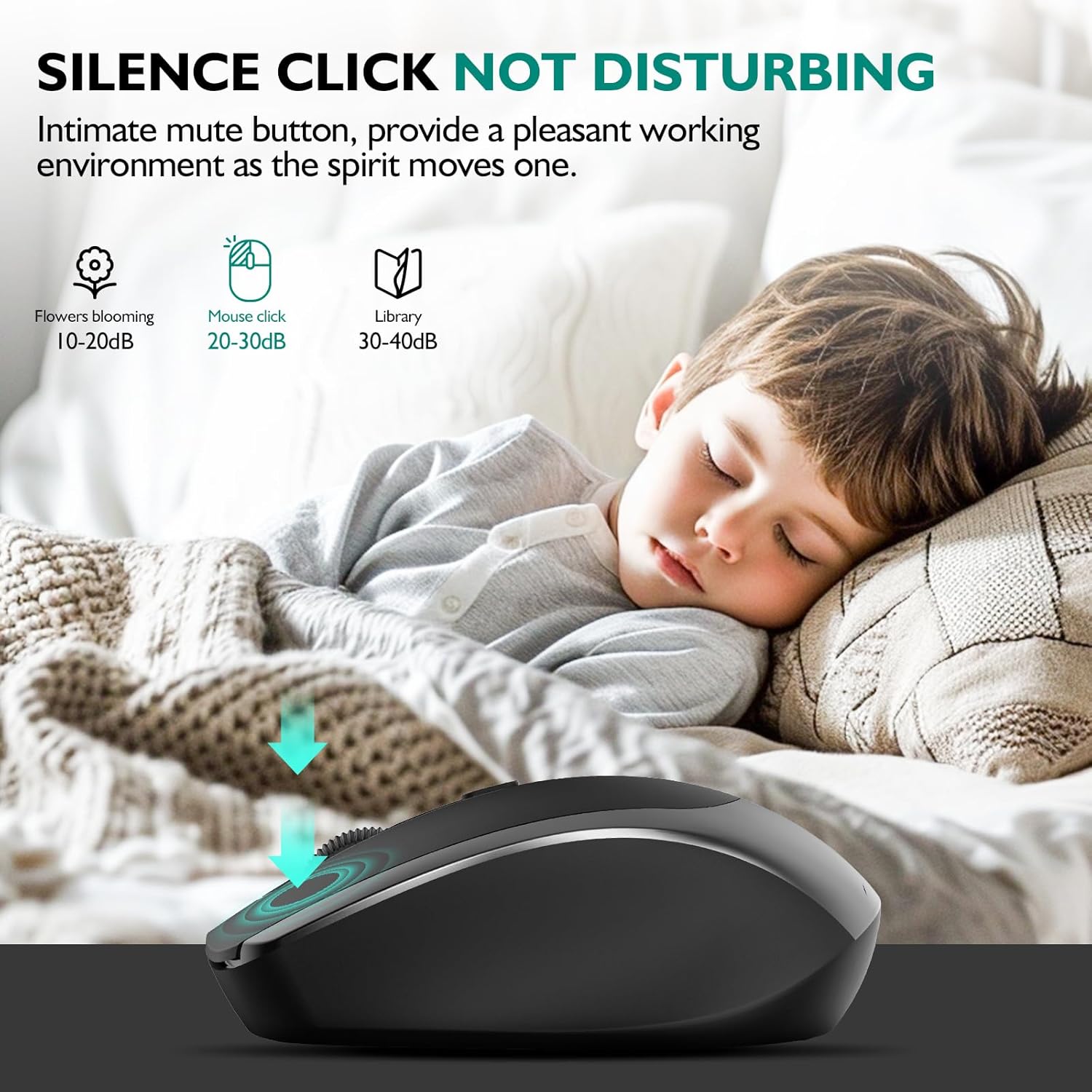 Rechargeable Bluetooth Wireless Mouse – Silent, Compact, Dual Mode