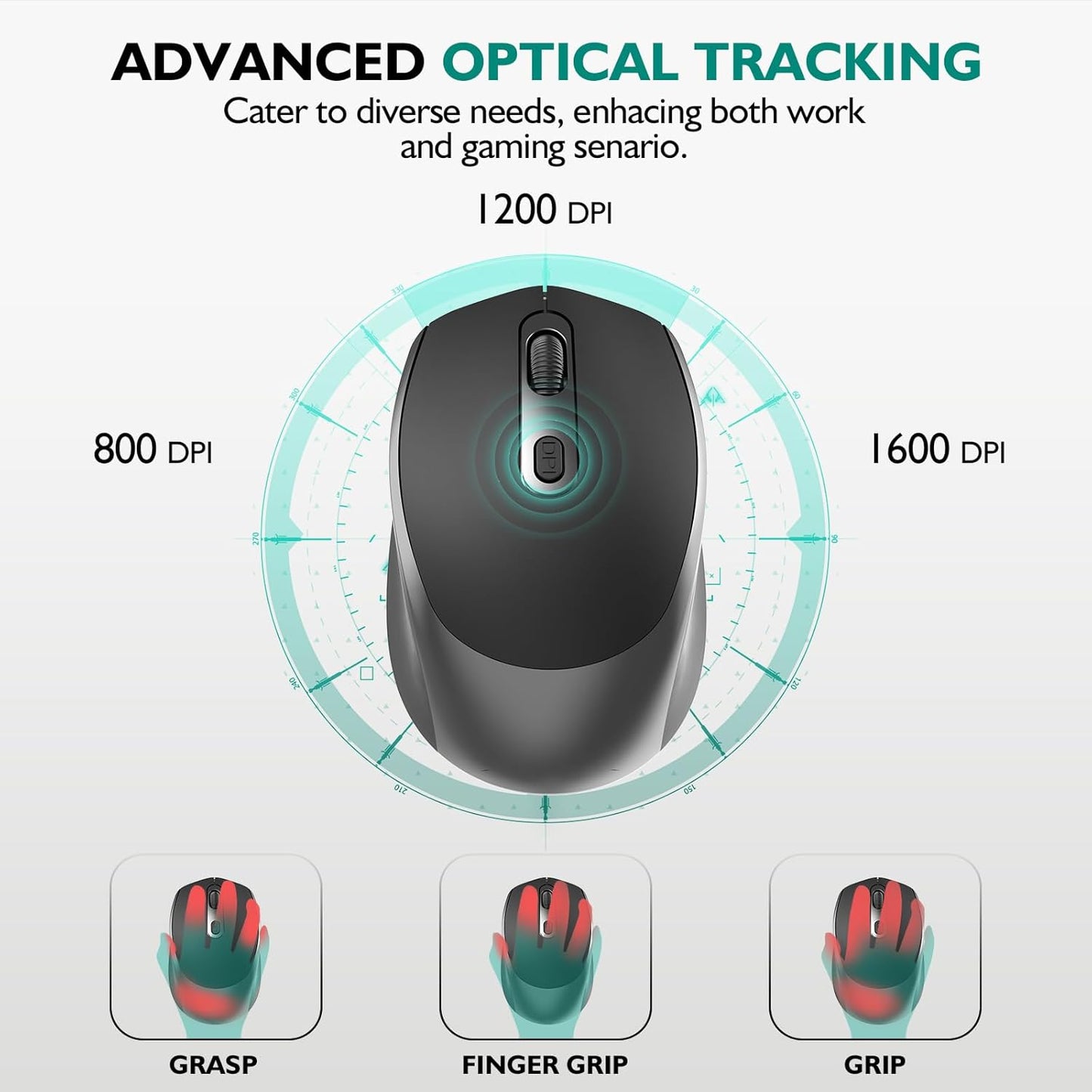 Rechargeable Bluetooth Wireless Mouse – Silent, Compact, Dual Mode