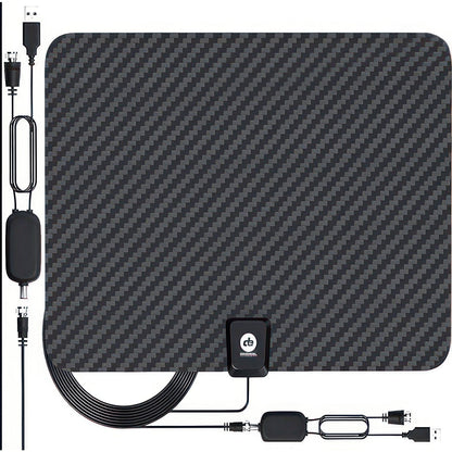 Amplified Indoor HDTV Antenna – 110 Mile Range, Free HD TV Channels