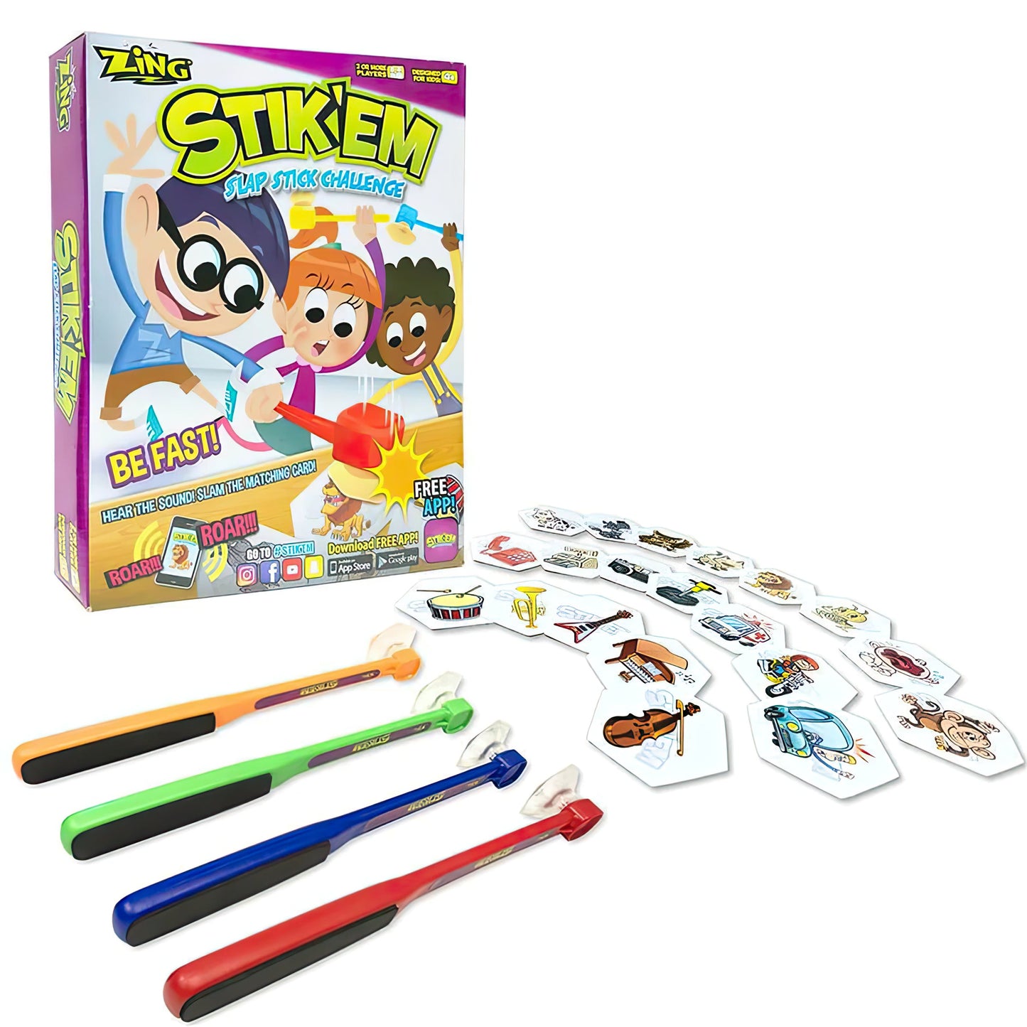 Zing Stik’em Slap Stick Challenge Game – Fun Reaction Game for Kids & Families