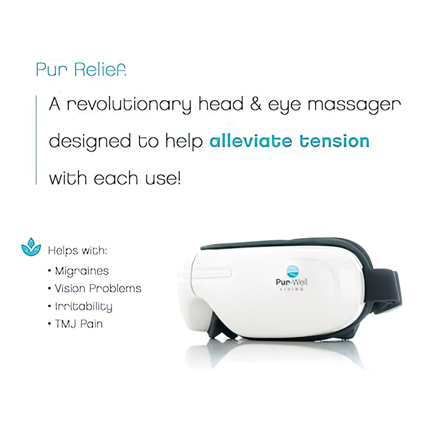 Pur Relief Temple & TMJ Massager – Spa-Quality Head & Eye Relief at Home