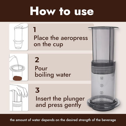 Portable Coffee Press Maker – 7 oz Compact Manual Brewer for Travel & Home