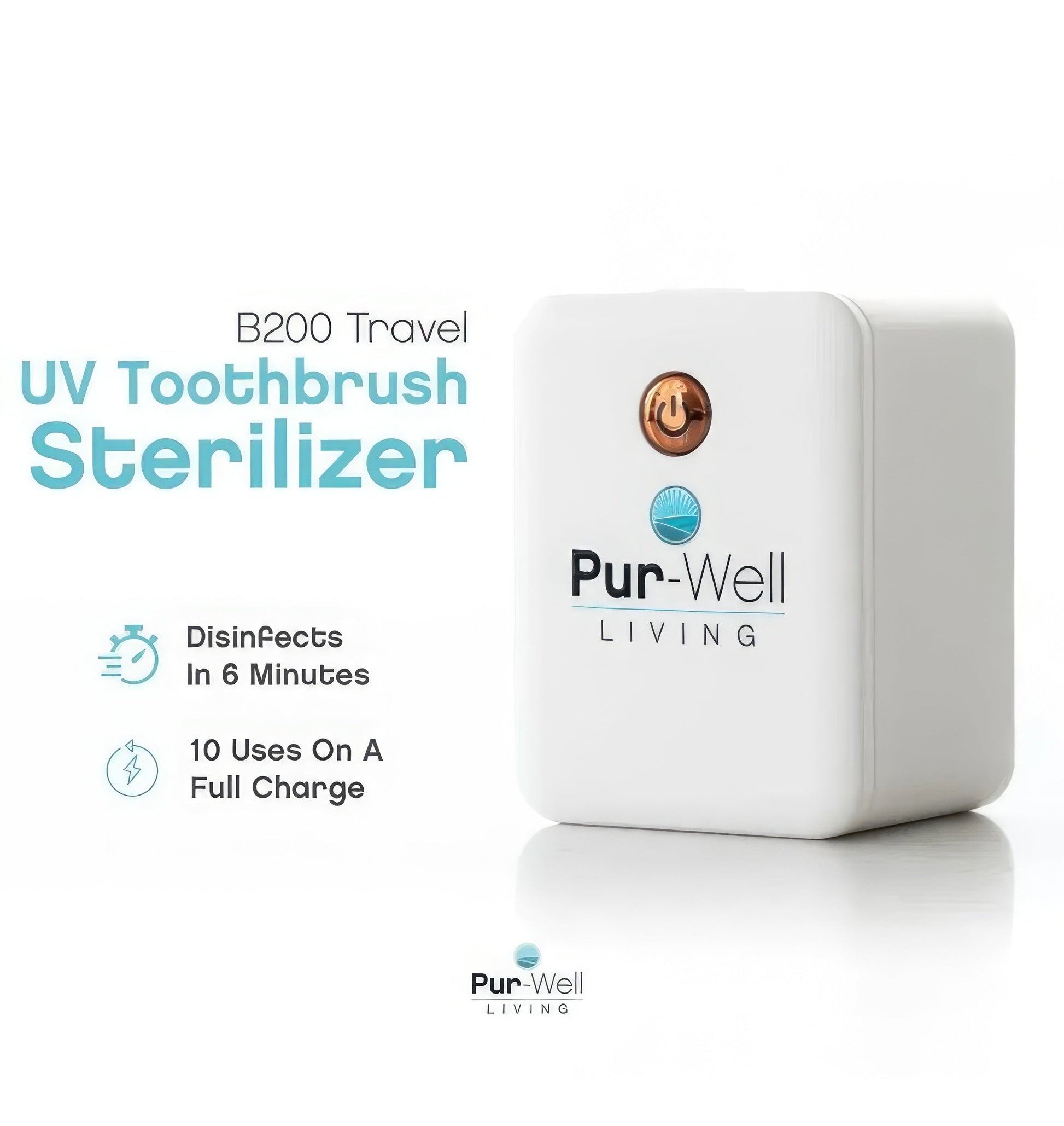 Portable UV Toothbrush Sterilizer – Travel-Friendly Sanitizer for 99.9% Bacteria Removal