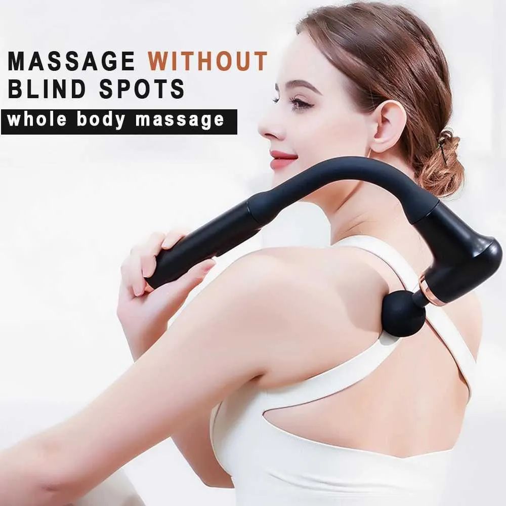 Deep Tissue Handheld Percussion Massager – 6-Speed with 4 Heads