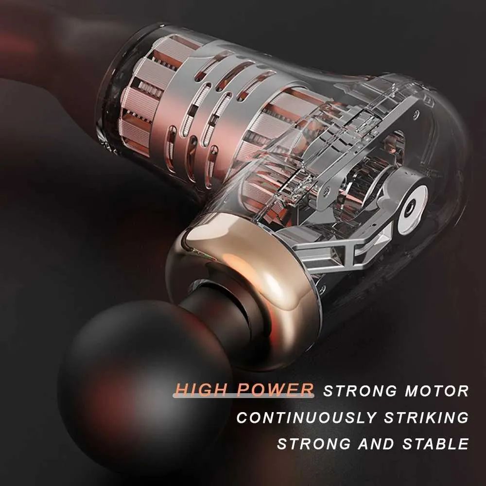 Deep Tissue Handheld Percussion Massager – 6-Speed with 4 Heads