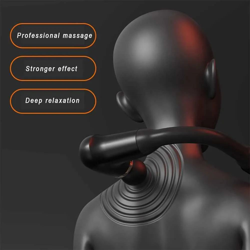 Deep Tissue Handheld Percussion Massager – 6-Speed with 4 Heads