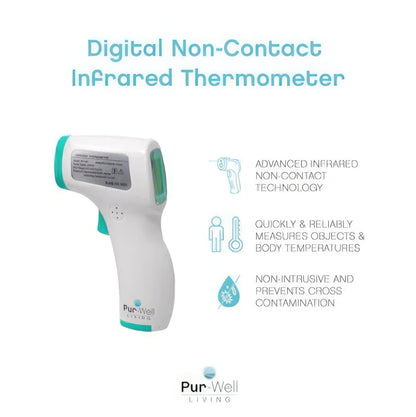 Pur-Well Infrared Forehead Thermometer – No-Touch Digital Reader