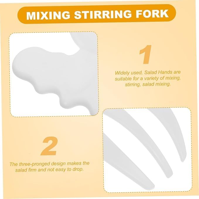 Ergonomic Salad Hands Set – 2-Piece Salad Claws for Mixing & Serving