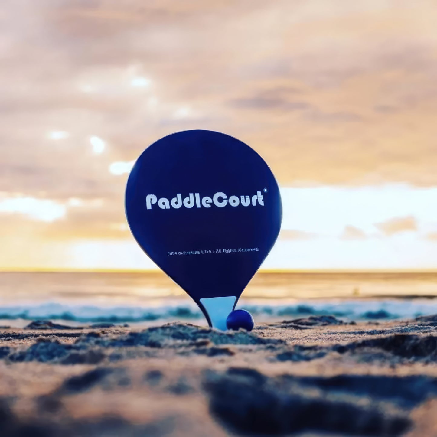 Paddle Court USA Paddle Ball Set – 2 Paddles & Balls for Beach, Yard & Outdoor Fun