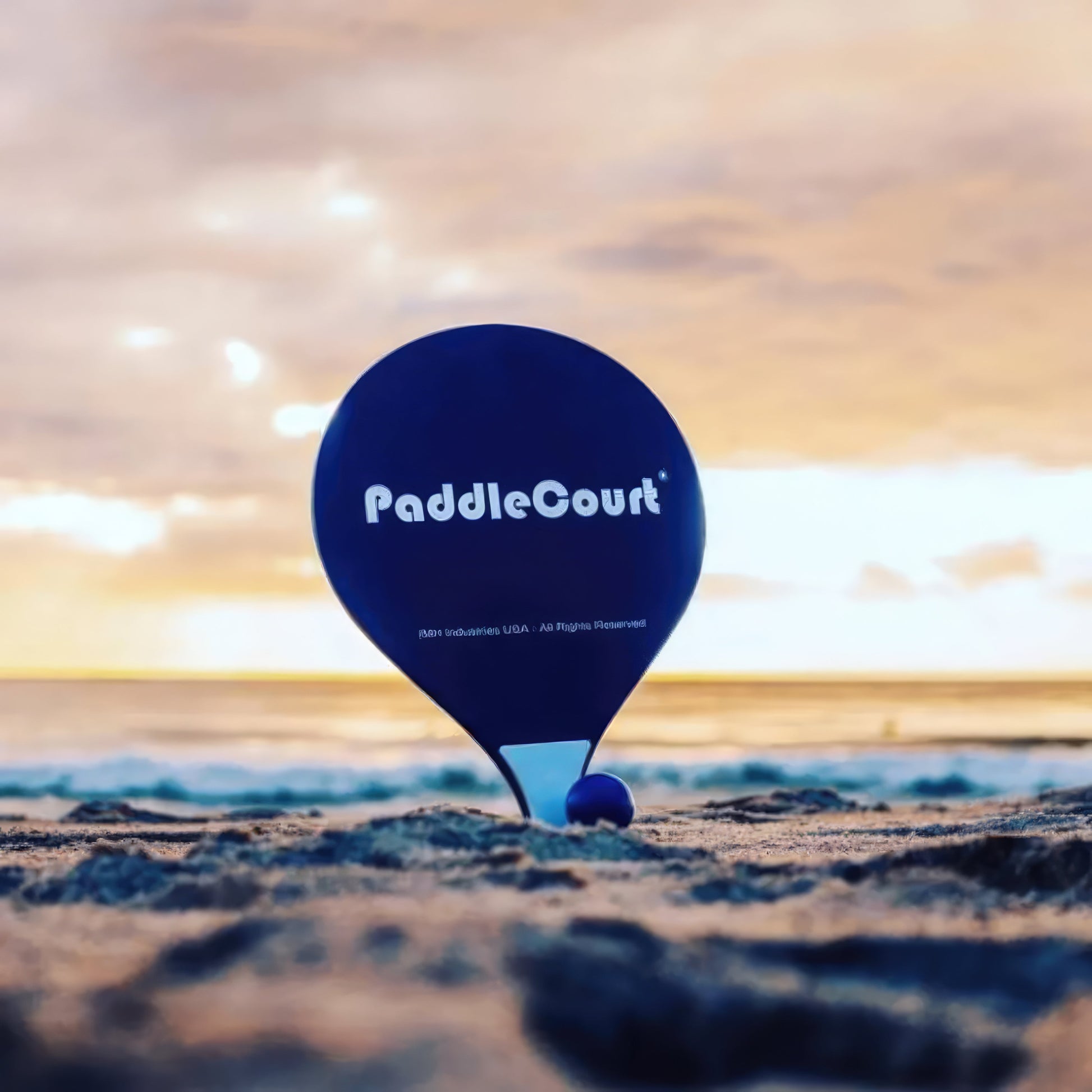 Paddle Court USA Paddle Ball Set – 2 Paddles & Balls for Beach, Yard & Outdoor Fun