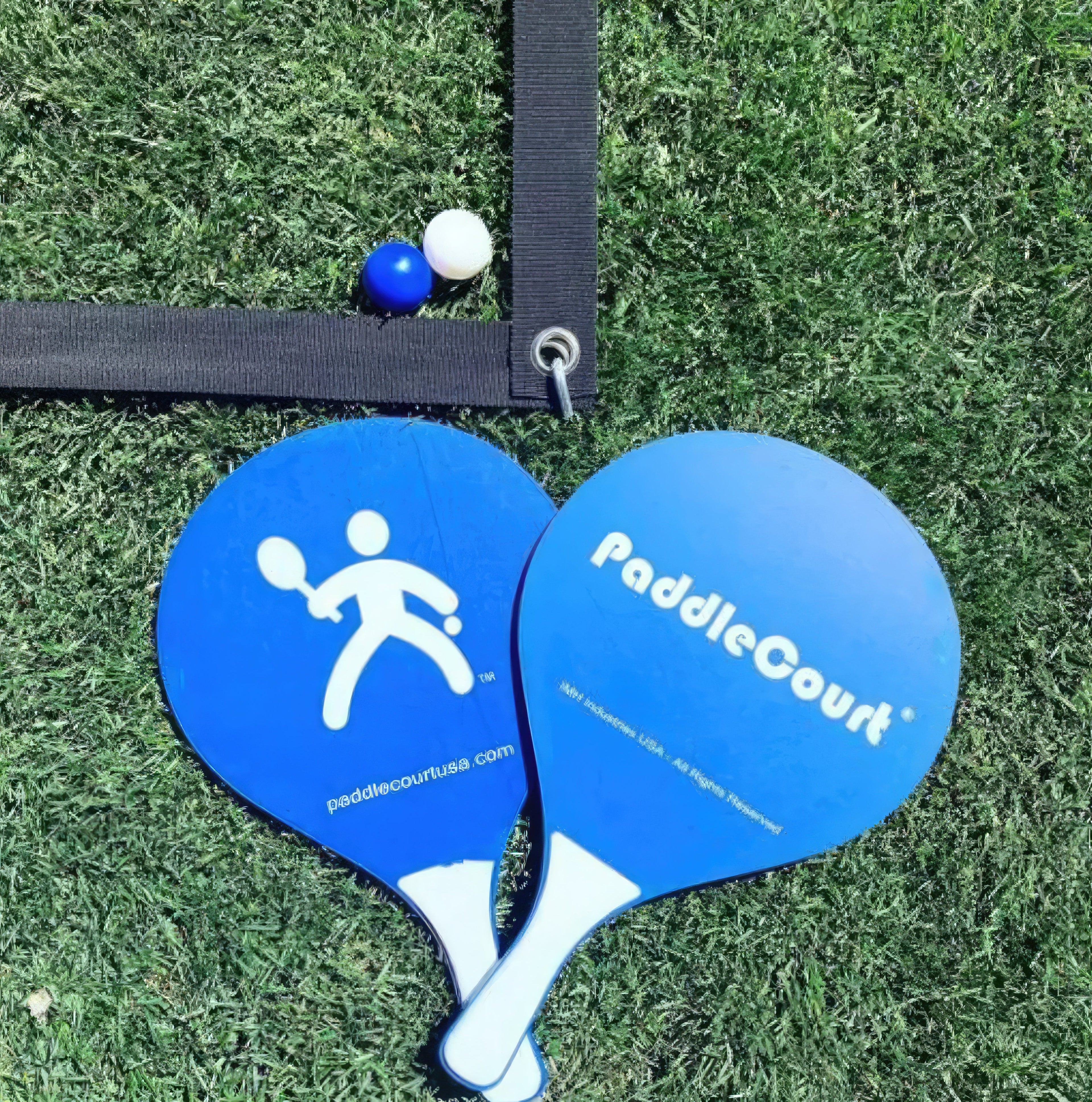 Paddle Court USA Paddle Ball Set – 2 Paddles & Balls for Beach, Yard & Outdoor Fun