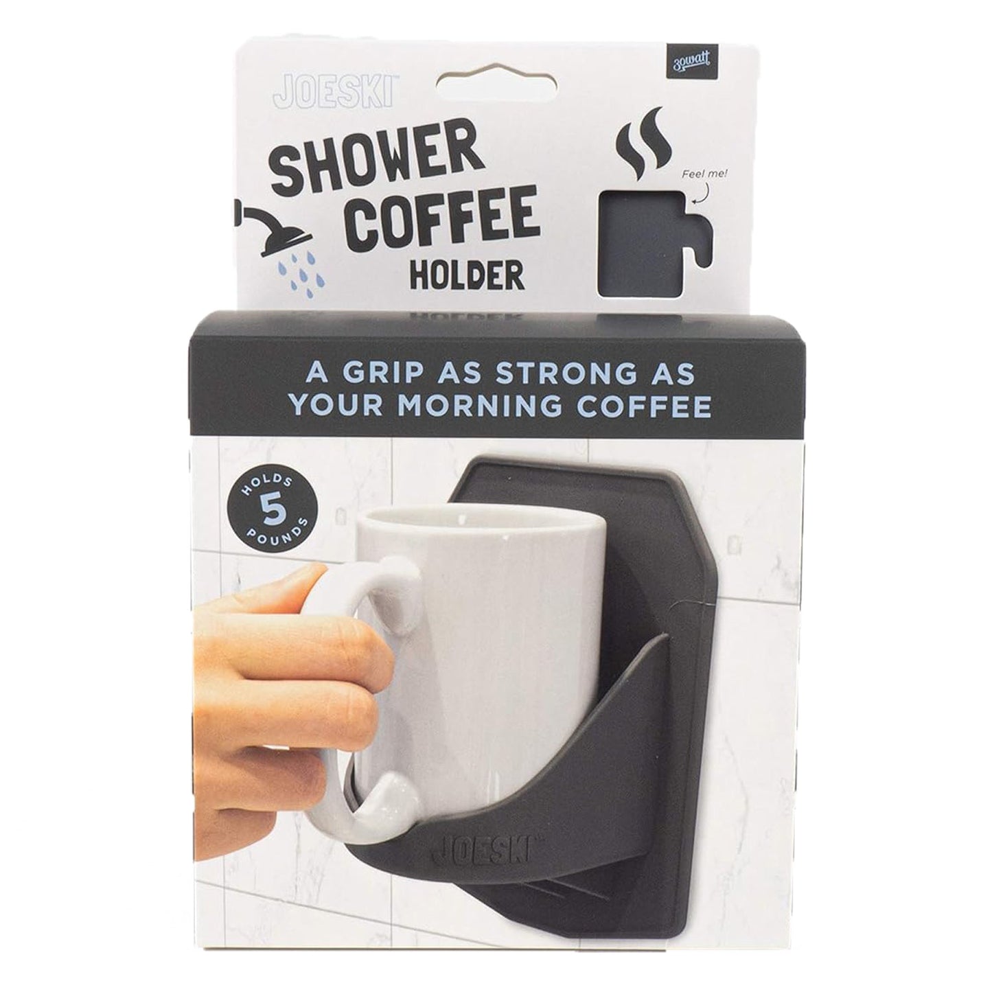 Portable Shower Coffee Cup Holder – Patented Grip for Smooth Bathroom Surfaces