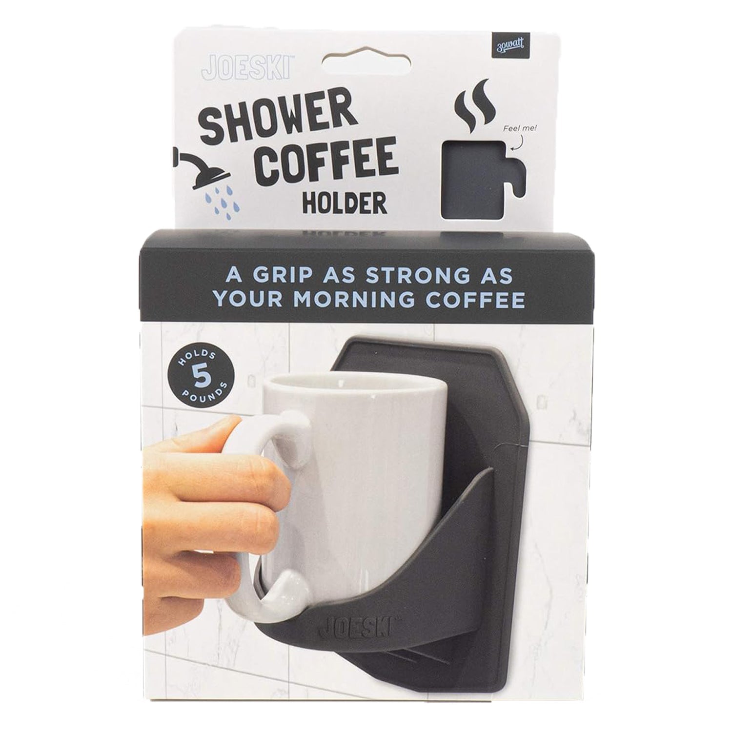 Portable Shower Coffee Cup Holder – Patented Grip for Smooth Bathroom Surfaces