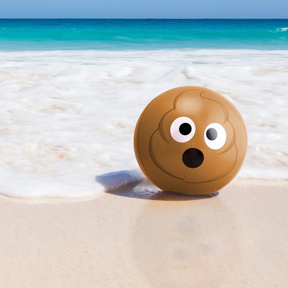 Emoji Beach Balls 12-Pack – 12" Inflatable Vinyl Toys for Pool, Beach, Party Favors