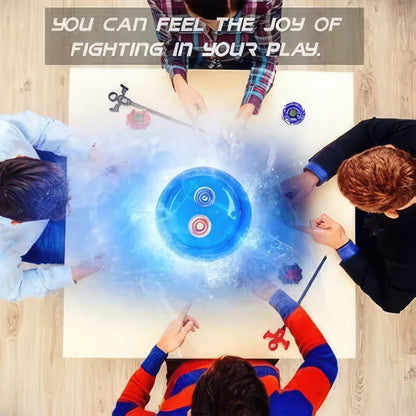 Crush Battling Tops Set – 4 Spinning Tops + Launchers,  High-Speed Metal Battle Game