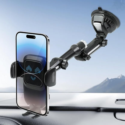 Universal Car Phone Holder – Adjustable Suction Mount for 4"–7.2" Devices