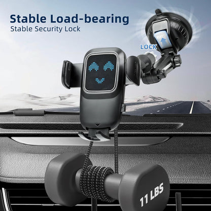 Universal Car Phone Holder – Adjustable Suction Mount for 4"–7.2" Devices
