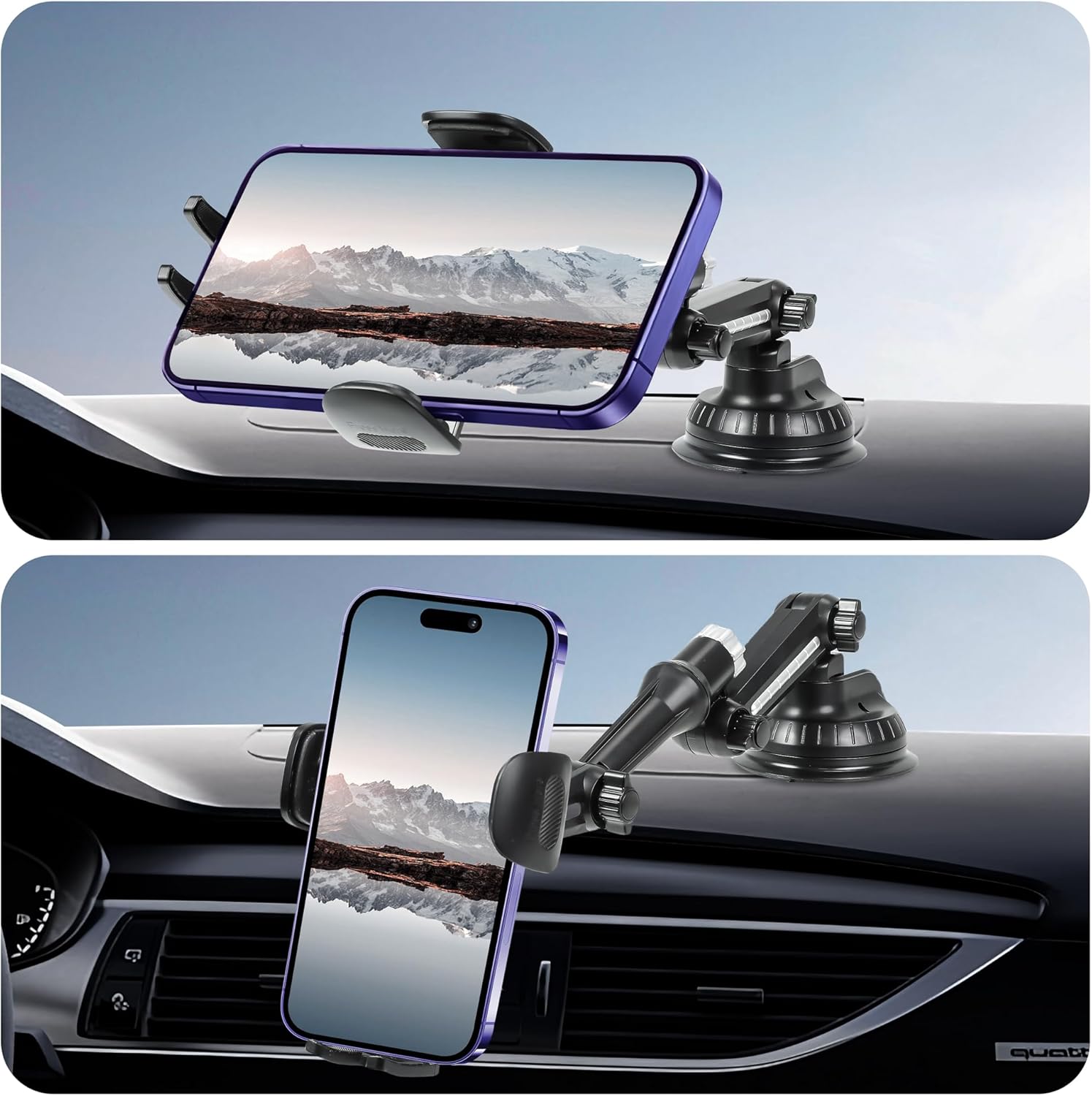 Universal Car Phone Holder – Adjustable Suction Mount for 4"–7.2" Devices