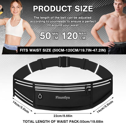 Mini Running Fanny Pack – Waterproof Slim Waist Belt with Reflective Safety & Phone Holder