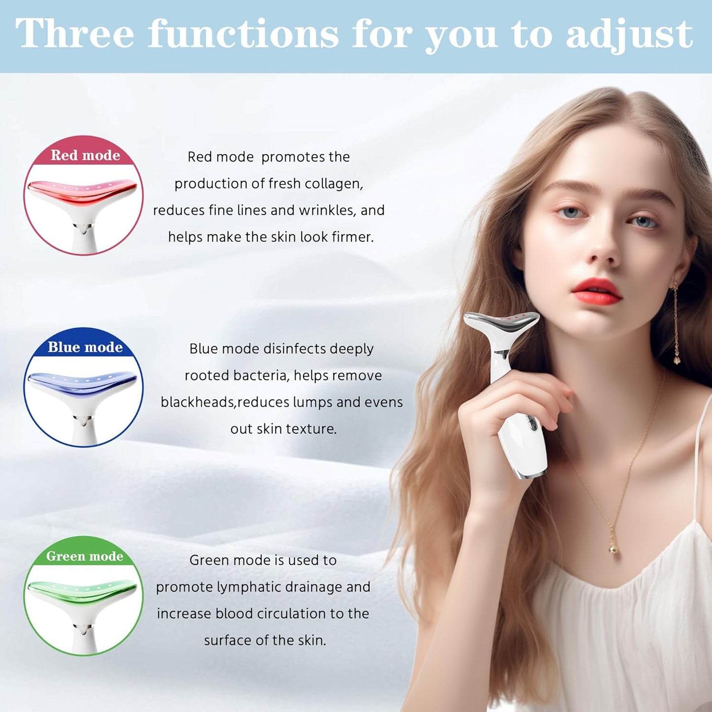 LED Facial Sculptor – 3-in-1 Heated Face & Neck Massager for Lifting, Sculpting & Anti-Aging