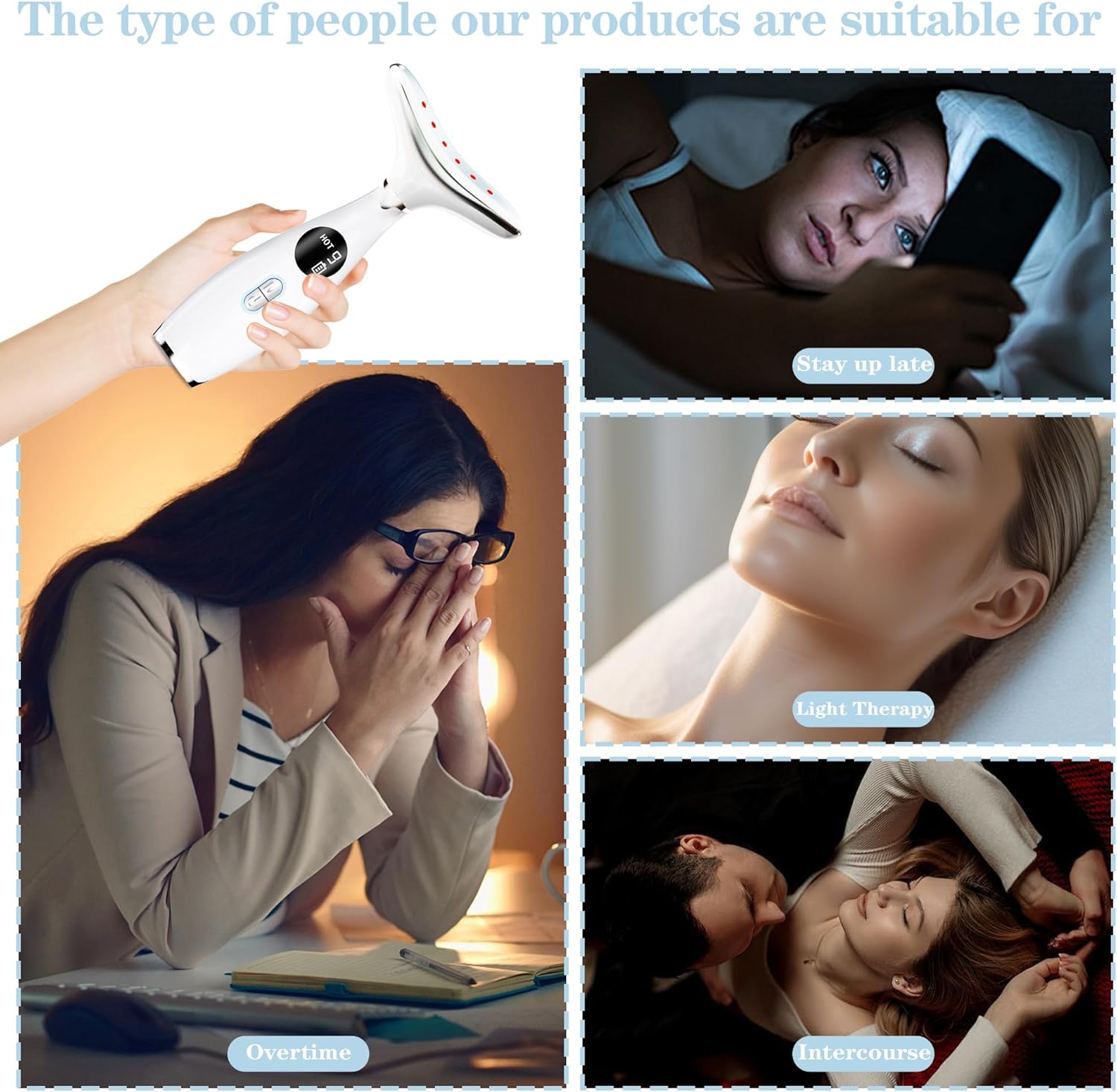 LED Facial Sculptor – 3-in-1 Heated Face & Neck Massager for Lifting, Sculpting & Anti-Aging