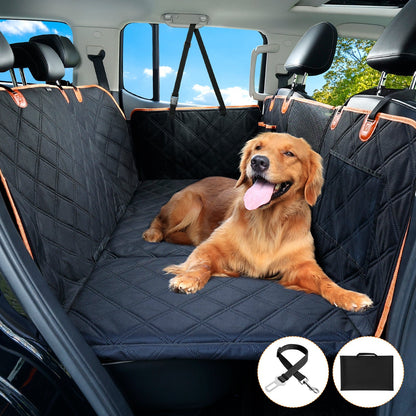 9-Layer Dog Car Seat Cover & Rear Seat Extender – Waterproof, Heavy-Duty