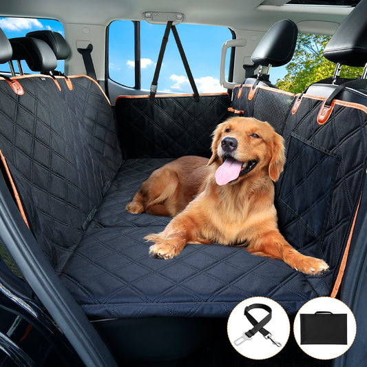 9-Layer Dog Car Seat Cover & Rear Seat Extender – Waterproof, Heavy-Duty