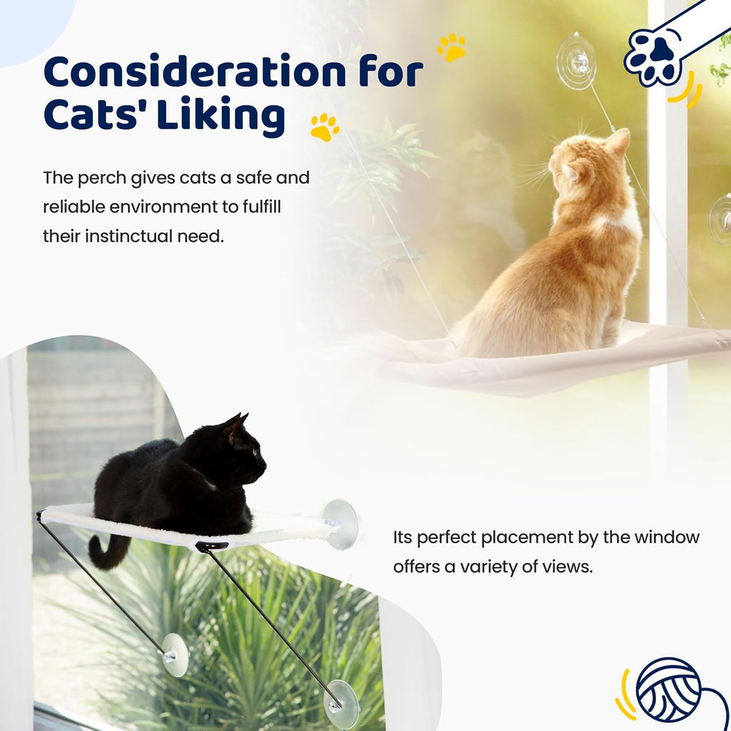 2-in-1 Collapsible Cat Window Hammock – Holds Up to 40 lbs