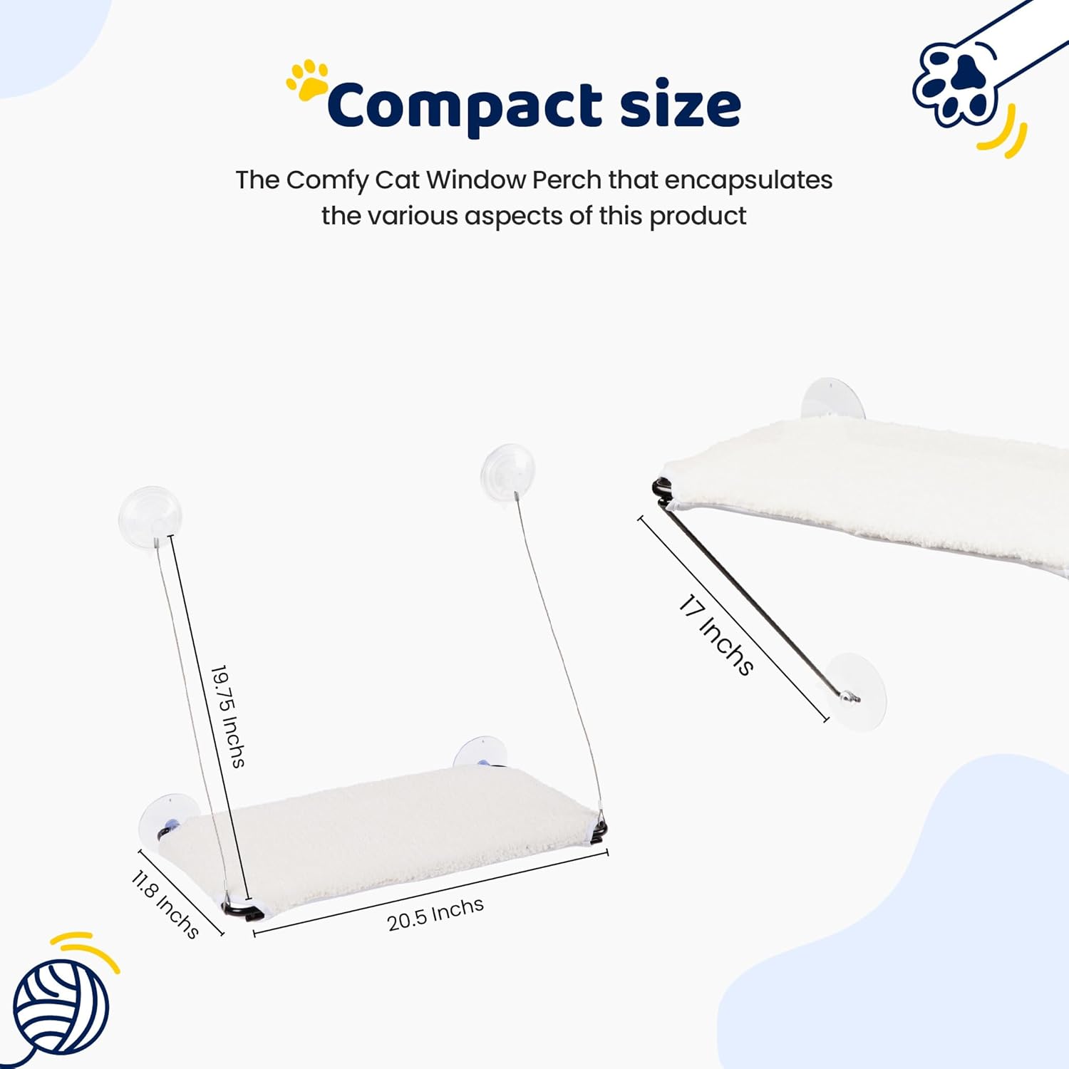 2-in-1 Collapsible Cat Window Hammock – Holds Up to 40 lbs