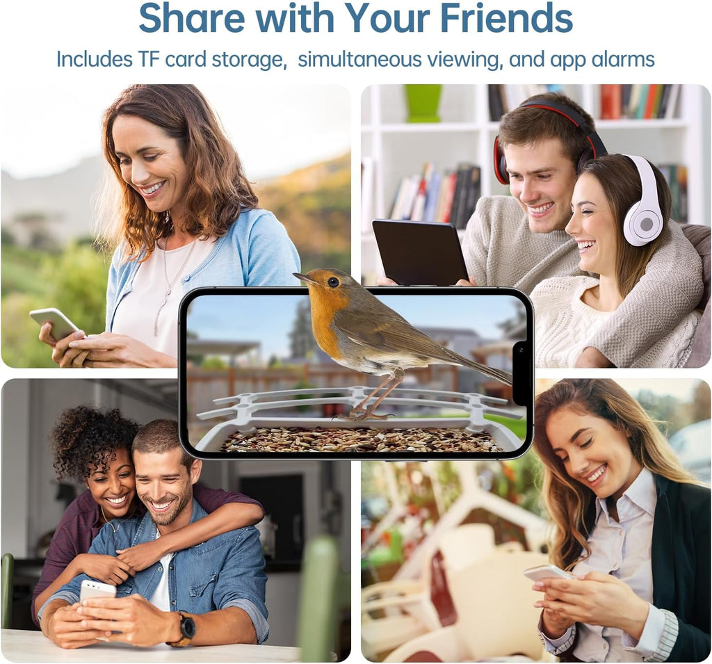 Smart Bird Feeder with 2.5K Camera & Solar Power – AI Bird Recognition