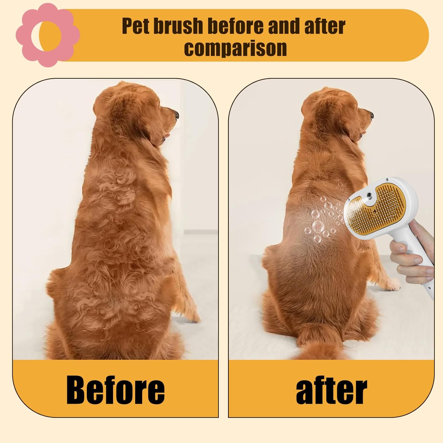 Ultimate Pet Steam Brush – Shedding & Grooming Tool for Cats & Dogs