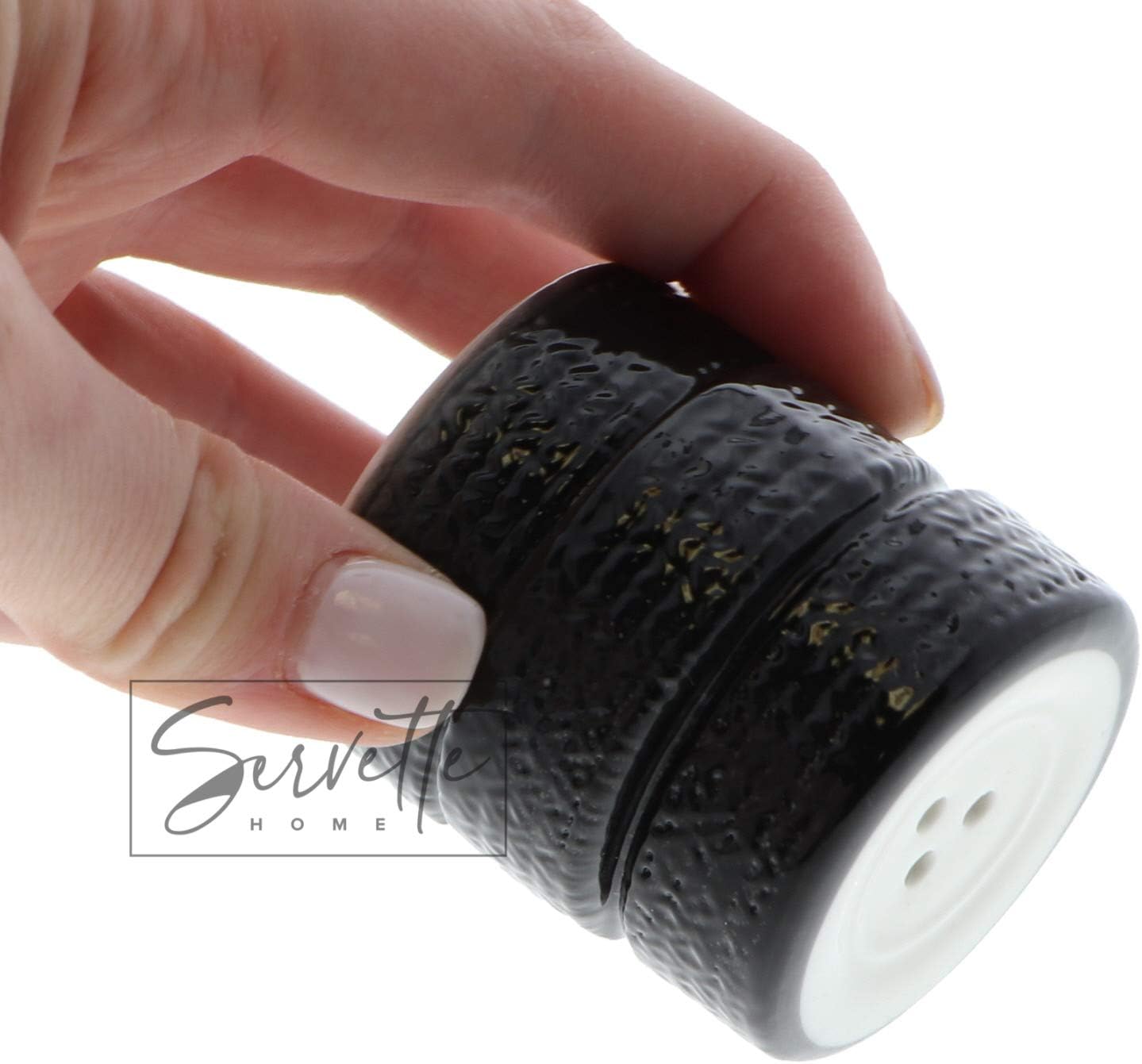 Stack of Tires Salt & Pepper Shaker Set – Ceramic Auto-Themed Kitchen Décor