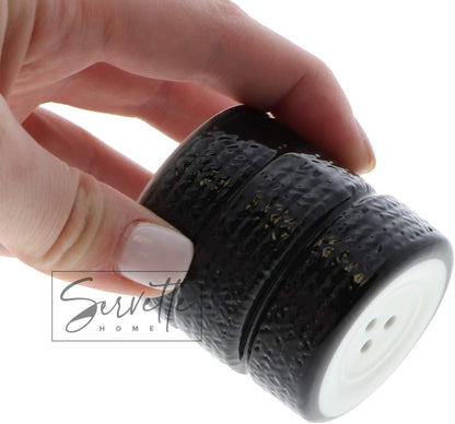 Stack of Tires Salt & Pepper Shaker Set – Ceramic Auto-Themed Kitchen Décor