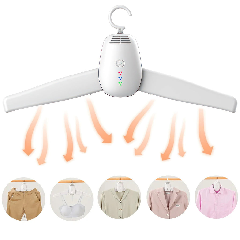 Portable Clothes Drying & Sanitizing Hanger – Travel Electric Dryer with Hot & Cool Modes