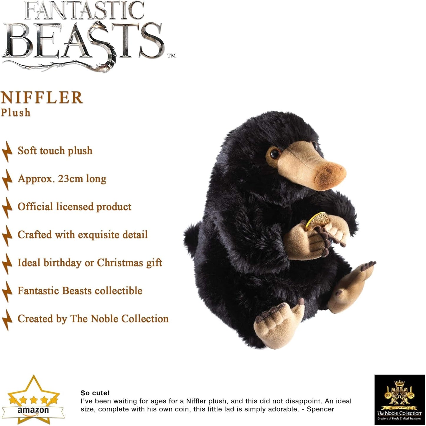 Fantastic Beasts Niffler Plush – 8" Official Movie Collectible