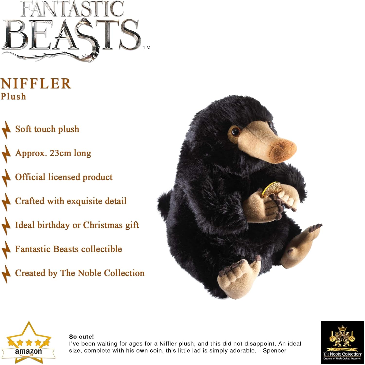 Fantastic Beasts Niffler Plush – 8" Official Movie Collectible