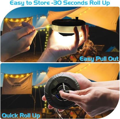 Waterproof Camping String Light – Magnetic, RGB LED & Power Bank