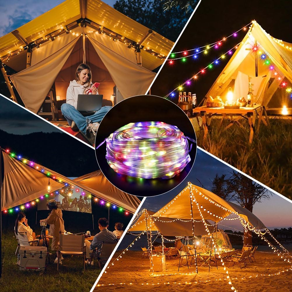 Waterproof Camping String Light – Magnetic, RGB LED & Power Bank