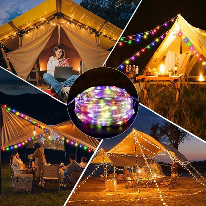 Waterproof Camping String Light – Magnetic, RGB LED & Power Bank