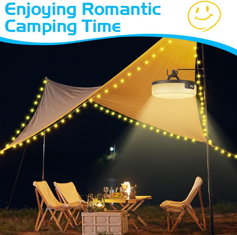 Waterproof Camping String Light – Magnetic, RGB LED & Power Bank