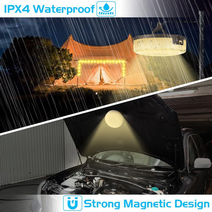 Waterproof Camping String Light – Magnetic, RGB LED & Power Bank