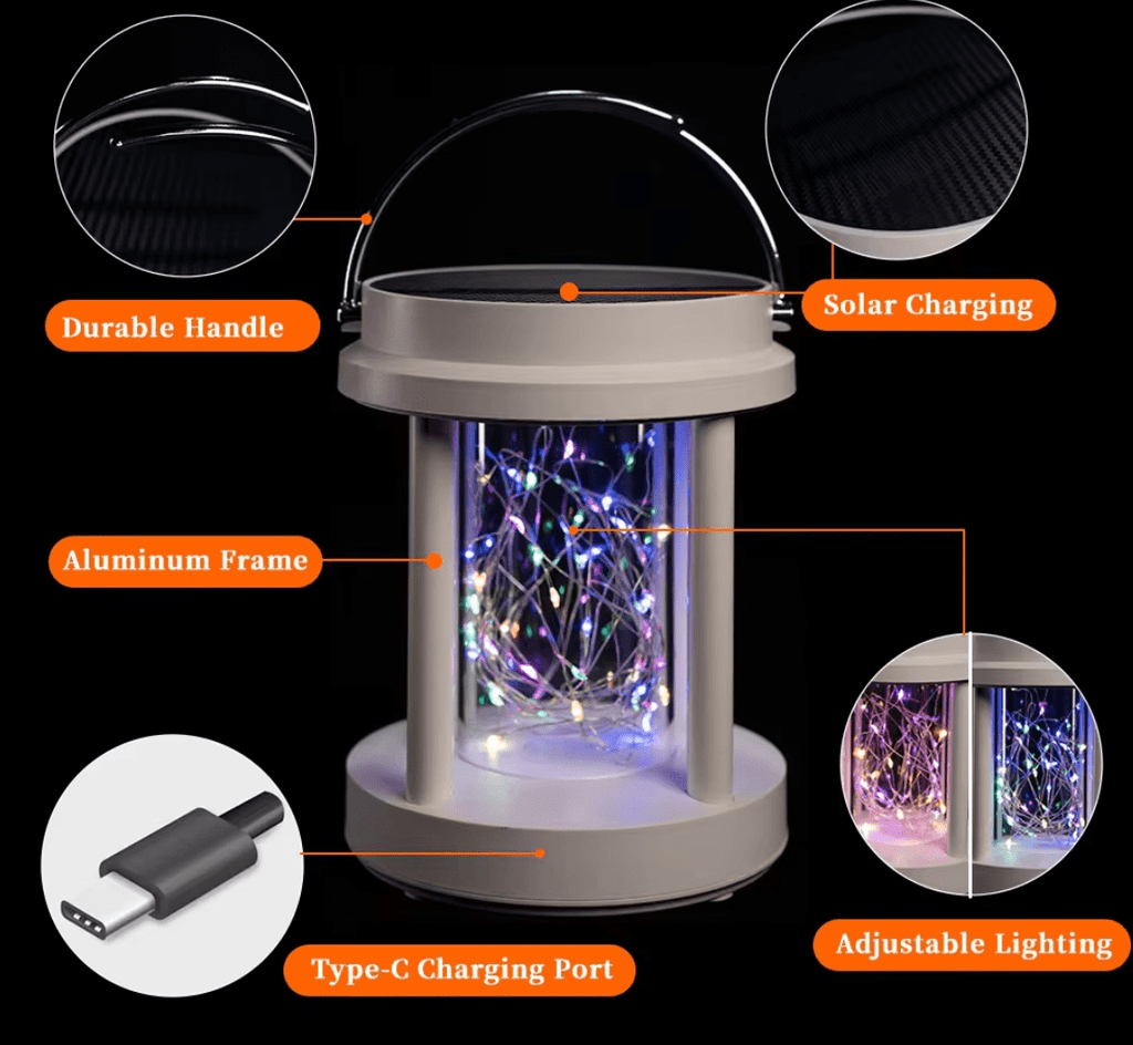 Solar Outdoor Waterproof Fairy Lights with 3 light modes